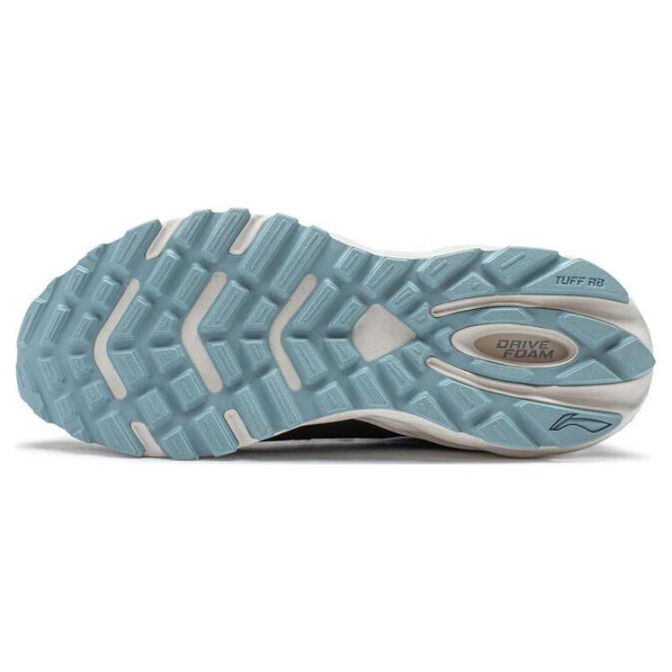 Li Ning Yufeng Fabric Cushioning Slip Resistant Abrasion Resistant Low top Running Shoes Men's Black Blue ARST055-1