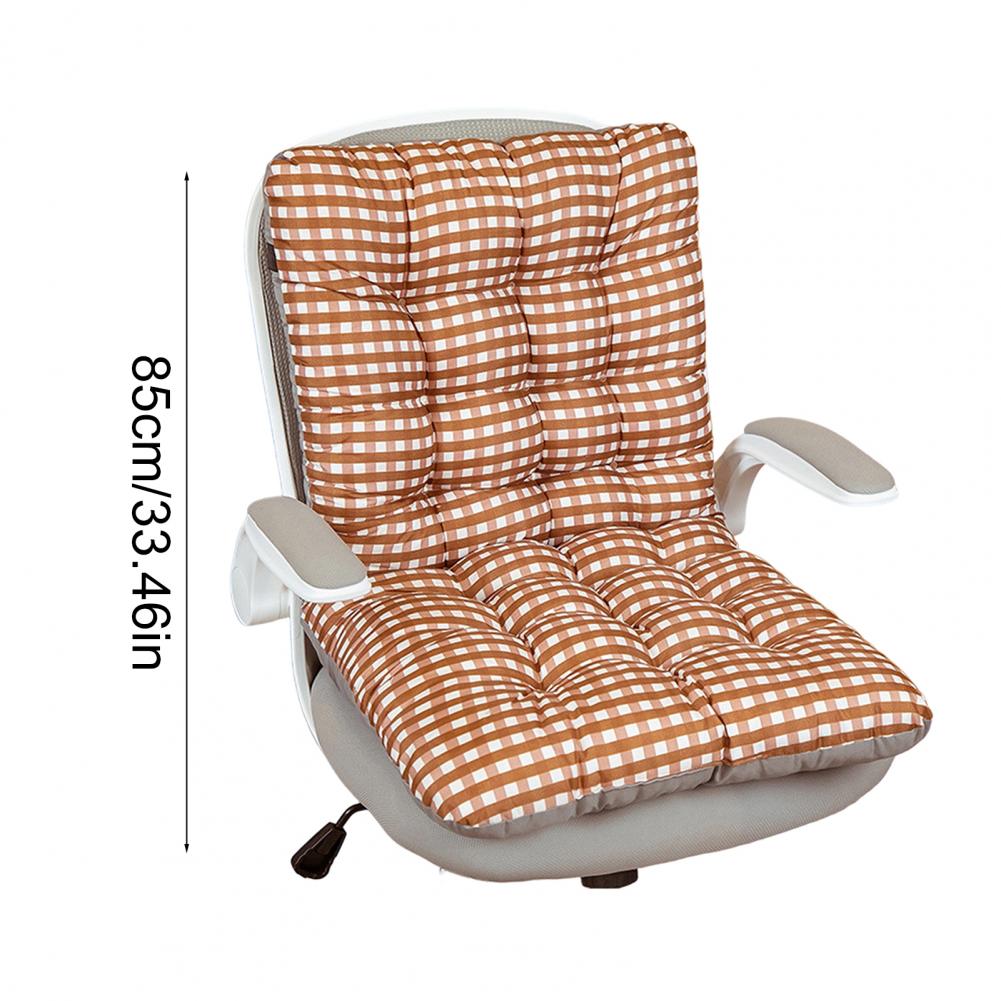 Seat Cushion with Integrated Backrest Soft Seat Cushion with High-Resilience PP Cotton Filled Dining Office Computer Chair Cover