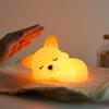 LED Rechargeable Cartoon Animals Lamp Children Bedside Lamp Silicone Wireless Night Light Dimmable Night Light Enduring