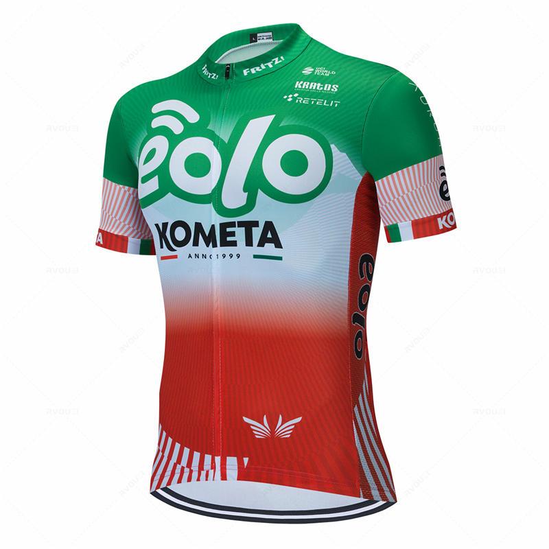2026 Ensemble Cycliste Eolo Kometa Team Homme Maillot de Vélo Manches Courtes Kit Vêtements Vélo Vêtement Cyclisme VTT Uniforme Triathlon Maillot