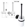 Brushed Black Toilet Brush Holder Brass Wall Mounted Bathroom Hardware Lavatory Round Ceramic Cup WC Brush Rack Shelf Set