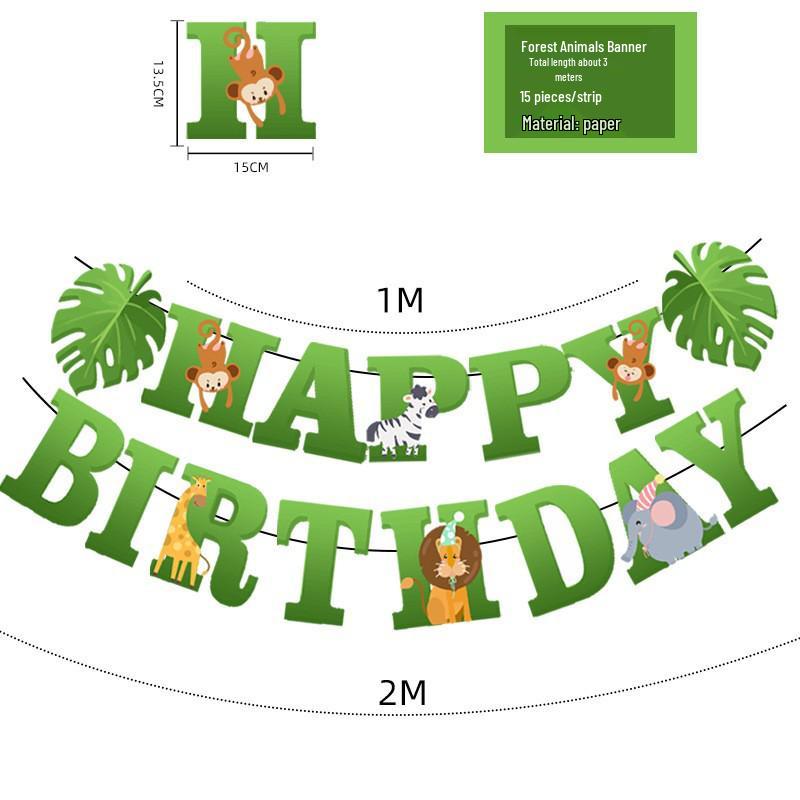 Birthday & Holiday Fishtail Bunting Banner for Parties