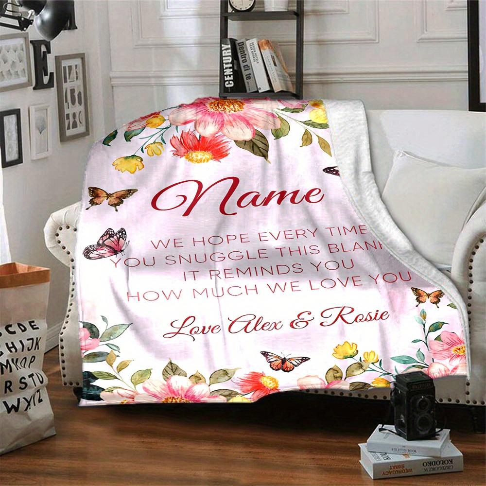 Home Customize Your Name Blanket Comfortable Soft Lightweight Allseason Multipurpose Blanket For Picnics Sofas Offices Beds Living Rooms Perfect Gift