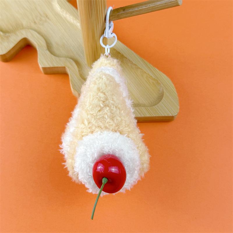 Chaveiro Hambúrguer Bolo Sanduíche de Pelúcia Desenho Animado Comida Simulada Argola de Chave Pingente de Bolsa Mochila Criativa Decoração Suspensa Presentes