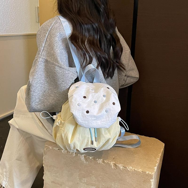 Schoolbag Fashion Versatile Casual Backpack 1011 New Lightweight and Simple Women's Bag Large Capacity Girls Shopping Small Backpack Tide