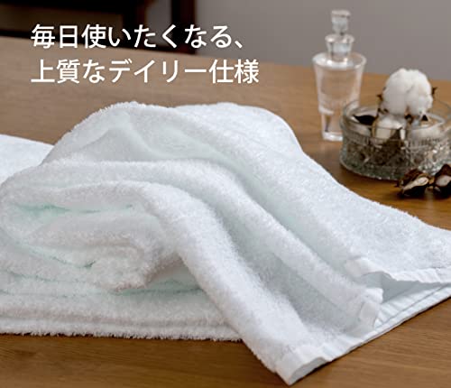 Imabari-towel OSK Series Face Towels, White, 5 Pieces, Imabari Towel Brand Certified, Absorbent, Quick Drying, Plain, 100% Cotton, Small