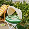 Baby-Schwimmring mit Baldachin, Aufblasbarer gestreifter Pool-Schwimmring für Kleinkinder Jungen Mädchen, UV-Sonnenschutz-Schwimmring mit Sicherheitsitz, Griff