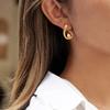 Original 18k Gold, Niche Light Luxury High-end Zircon Stud Earrings Jewelry