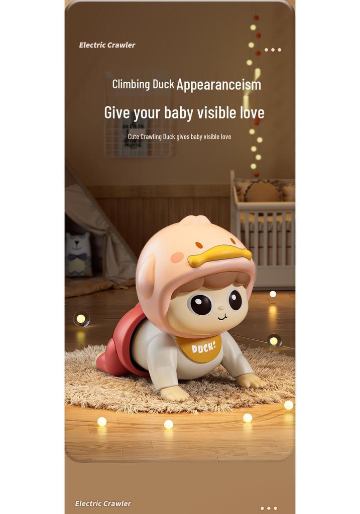Crawling Baby Doll: Educational Toy for 0-1 Year Olds - Encourages Head Lifting and Crawling Skills