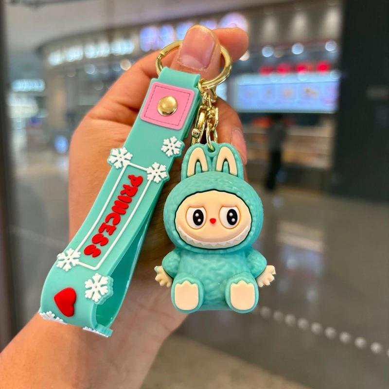 Kawaii Fashion Doll Keychain Car Key Holder Keyrings Figure Fashion Doll Pendant for Backpack Accessories Jewelry Kids Toy Gifts
