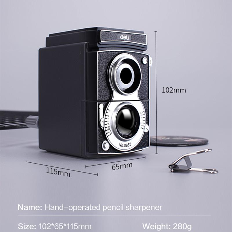 Deli Rotary Pencil Sharpener Jumbo Pencil Cutter Knife Gift Camera Smooth Sharpening Tools School Supplies