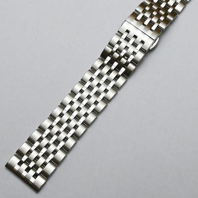 20mm 22mm Curved End Stainless Steel Watchband Bracelet Universal Solid Watch Band Strap