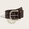 Heavy-Duty Design Sense Rivet Wide Belt For Women Vintage Y2k Versatile Skirt Jeans With Decorative Slimming Belt