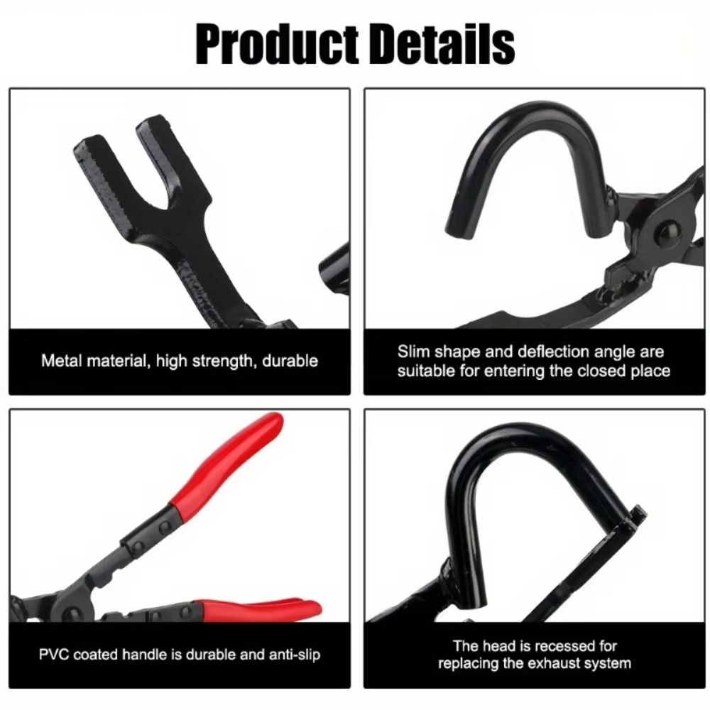 Anti-Slip Handle Exhaust Hanger Removal Puller Car Exhaust Rubber Pad Pliers  Car Hose Removal