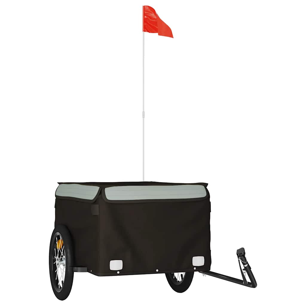 Vidaxl Cyklistický přívěs, Černý a Šedý, 45 kg, Železo