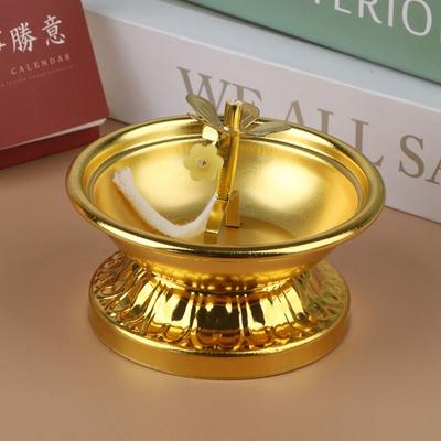 Lámpara de Aceite Ajustable de Aleación de Zinc Exquisitos Adornos para Plato de Aceite Soporte para Lámpara de Mantequilla Hogar