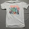 ZX The Avengers Large Gray Comic Cotton T Shirt for Men Women Grey Size Large Funny Summer Cotton Unisex TShirt for Men Women