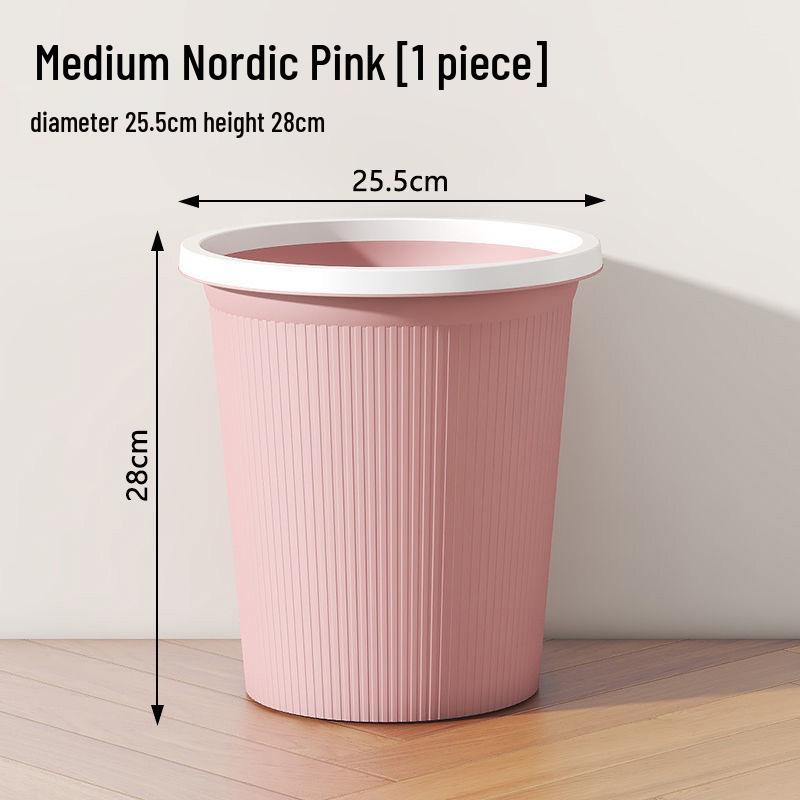 Nordic Style Corner Storage Trash Can - Lidless, Multifunctional, Press Ring Type