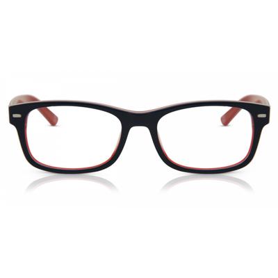 Full Rim Square Blue Clear Red Smartbuy Collection Rumbo Am87a Fashion Unisex Eyeglasses