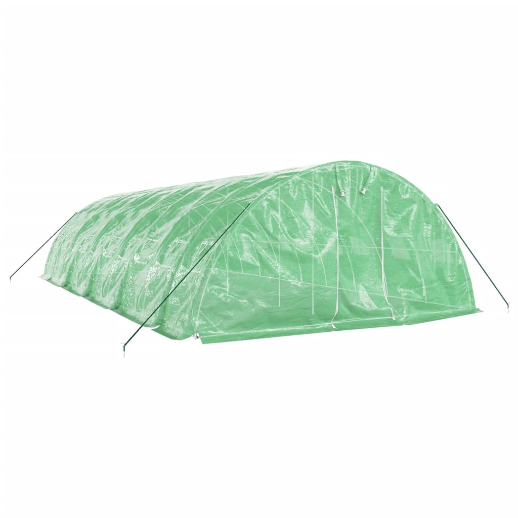 Vidaxl Szklarnia Ze Stalową Ramą, Zielona, 50 M², 10X5X2,3 M