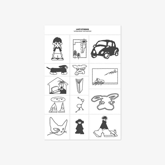 

Тату-мастер Дважды Для 01 Временная тату-наклейка