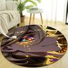 1pc Douma Print Round Carpet Chair Round Carpet Suitable for Bedroom Living Room Home Decorative Carpet