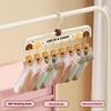 Yousheng Non-Slip Hangers with Clips Multi-Clip Drying Rack Animal Claw Clip Clothes Hanger Wardrobe Organizer for Socks Underwear Home Dormitory Use