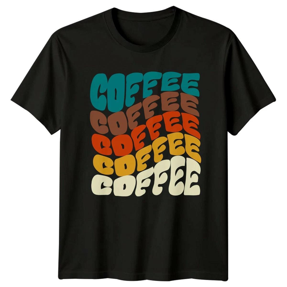 Retro Groovy Coffee Design T-Shirt Retro Coffee Lover Coffee XXL