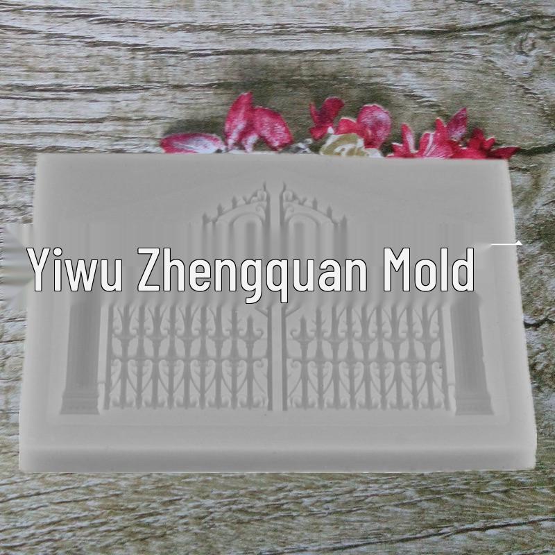 Stampo in silicone fai da te per recinzione e cancello retrò per torta e cioccolato