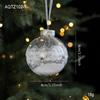 New 8CM Transparent Christmas Hanging Balls DIY Plastic Christmas Tree Ornament Christmas Hanging Ornament Wedding Party