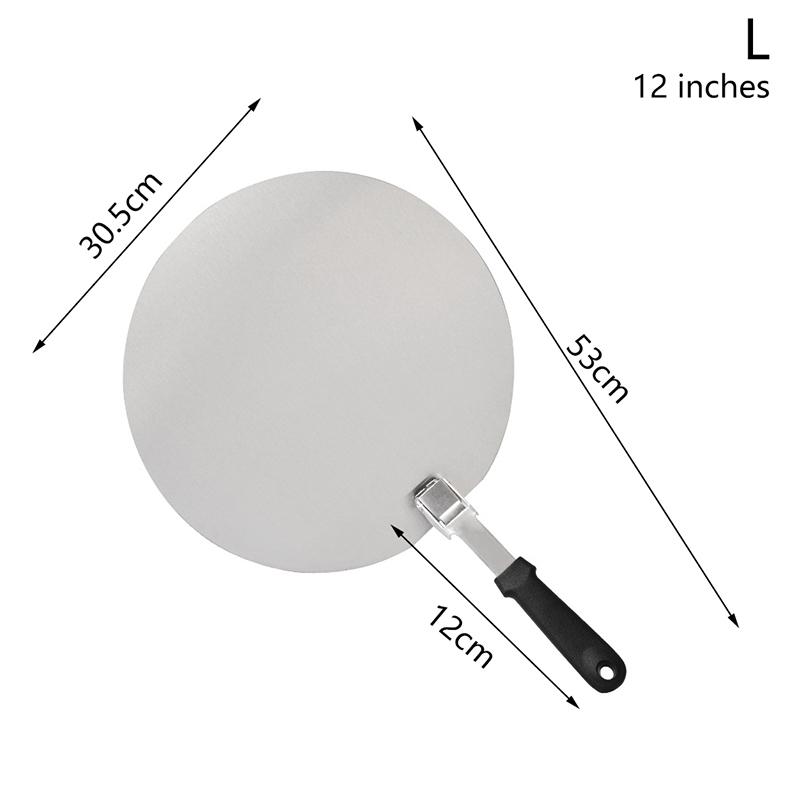 Pizza Shovel Spatula Plastic Handle Foldable Round Stainless Steel Cake Tools Accessories Non-Stick Pastry Paddle Kitchen Baking