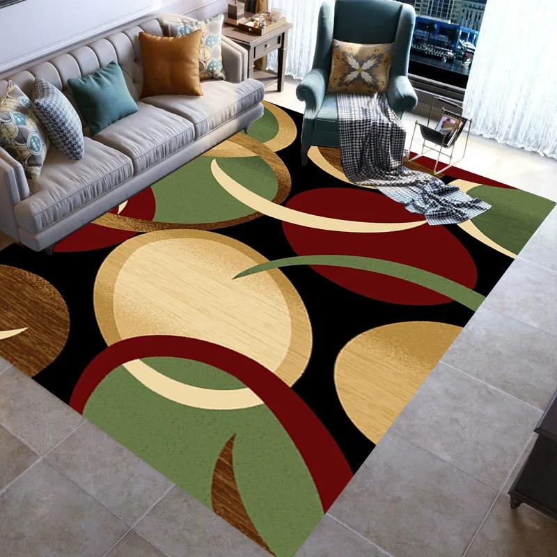 Stylish Geometric lines Washable Modern 3D Printing Carpet Mat for Living Room Bedroom Toilets Home Decoration Rugs