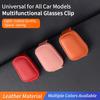 Multifunctional Car Eyeglass Clip, Automotive Glasses Holder, Leather Car Sun Visor Storage Box, Car Sunglasses Clip & Card Hold