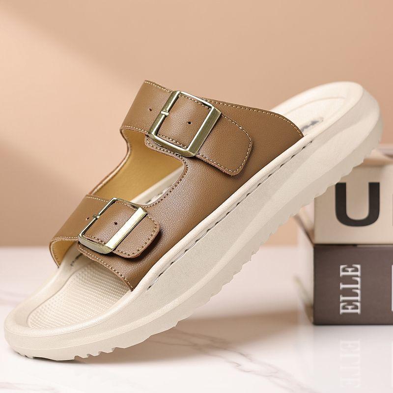 

Men s beach shoes hollow men s casual shoes one pedal men s casual cool leather shoes 44 коричневий