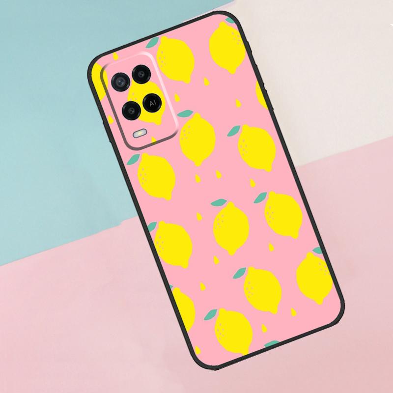 Summer Fruit Lemon For Oppo A74 A94 A54 A80 A78 A98 A40 A60 A18 A38 A58 A15 A17 A77 A57S A16 A76 A96 Phone Case