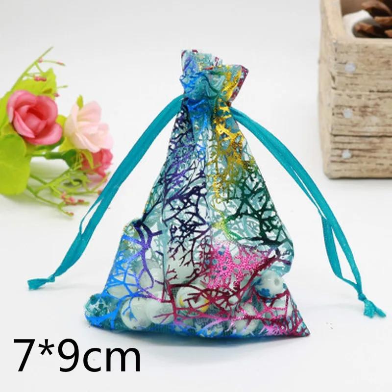 20pcs/lot Drawstring Organza Bags Wedding Christmas Decoration Gift Bag Jewelry Packaging & Pouches