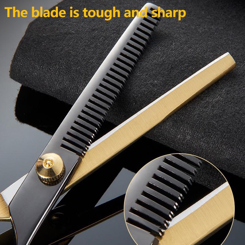 Ciseaux professionnels de coupe de cheveux en acier japonais 440C de 6 pouces/ciseaux amincissants pour Salon de coiffure pour outils de barbier