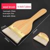 Wool-Latex Paint Brush with Wooden Handle, Soft Non-Shedding Bristles, Ideal for Wall Cleaning and Painting