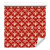 Christmas Damask Wallpaper Red and Coral 50x1000