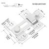 No-Drill Sliding Door Lock Bolt Anti-theft Clasp for Bathroom and Room Doors