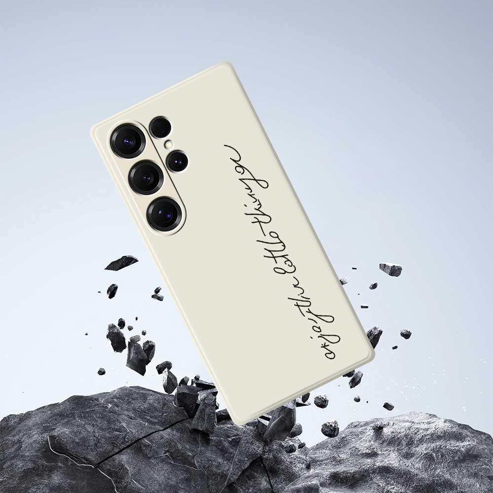 For Samsung Galaxy S25 Ultra Case WordArt Pattern Printing Straight Edge TPU Phone Back Cover