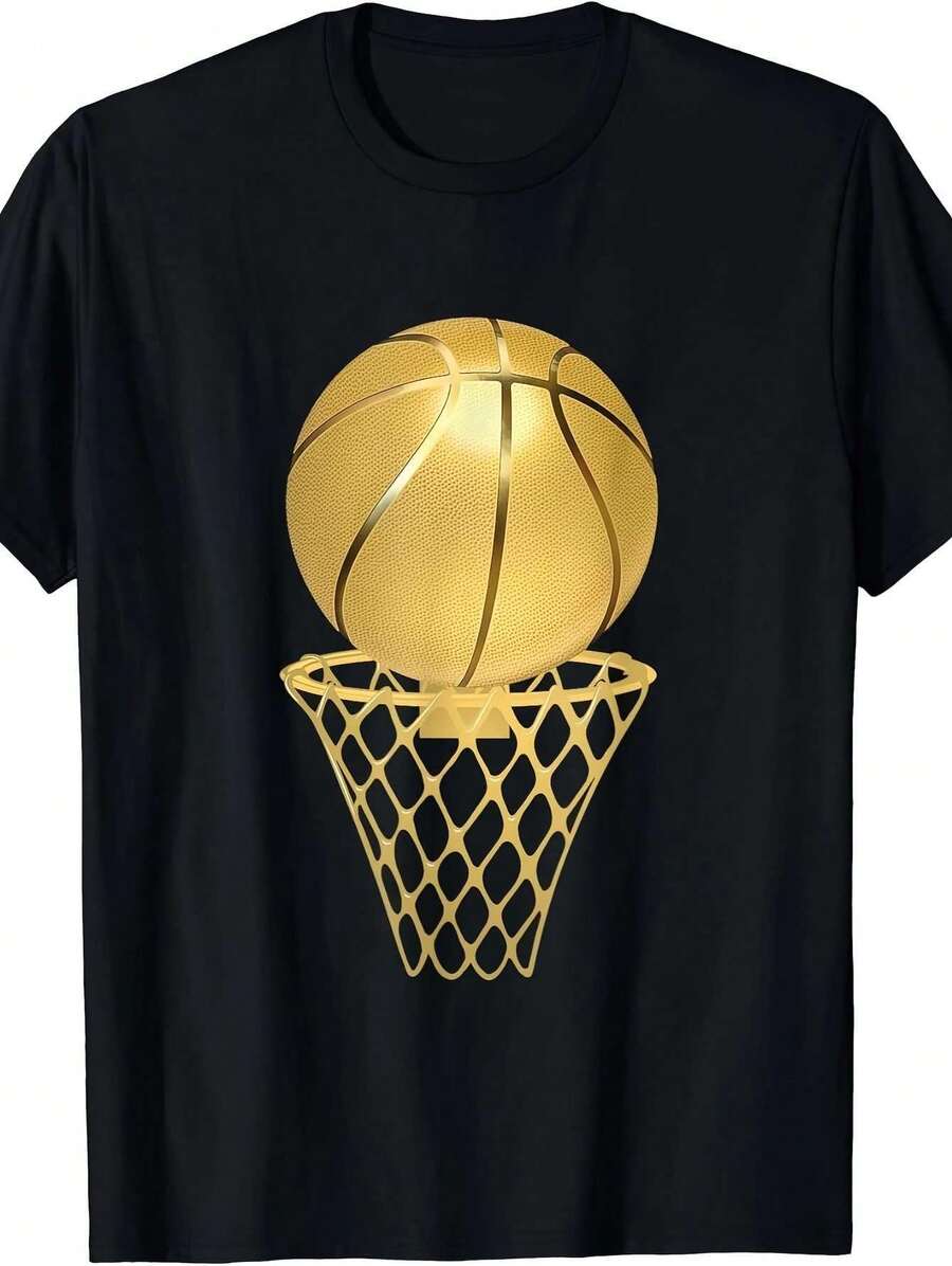 Comfortable everyday men s basketball pattern unisex T-shirt S