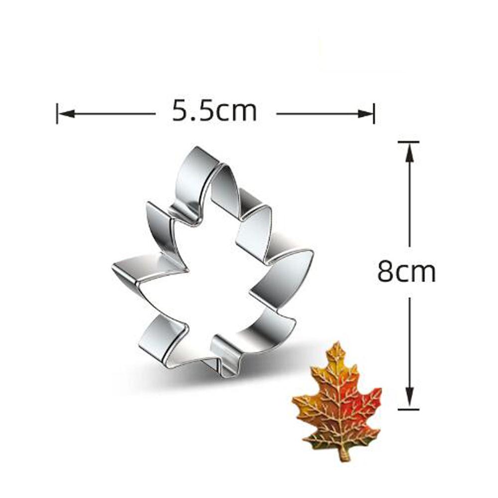 1pcs Tree Leaves Moldes Metal Stainless Steel Cookie Cutters Reposteria Patisserie Biscuit Pastry Shop Fondant Cake Decor Tools