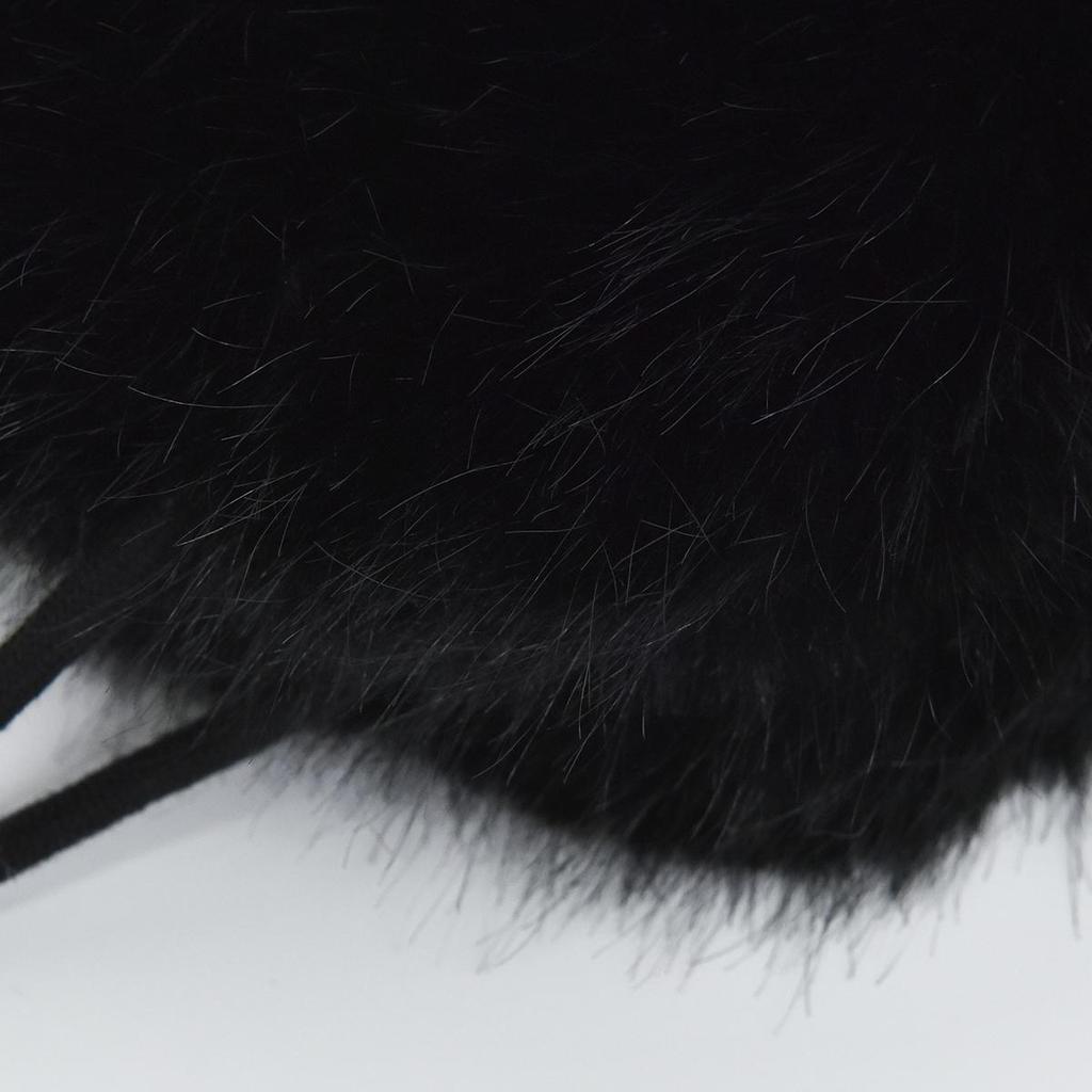 Unisex Faux Fur Aviator Hat Thickened Faux Fox Fur Ushanka with Ear Flaps Warm Winter Outdoor Hat
