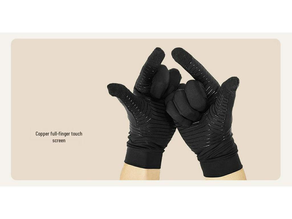 Outdoor Radfahren Halbfinger Kupferfaser Fitnesshandschuhe mit Silikon Anti-Rutsch-Griff