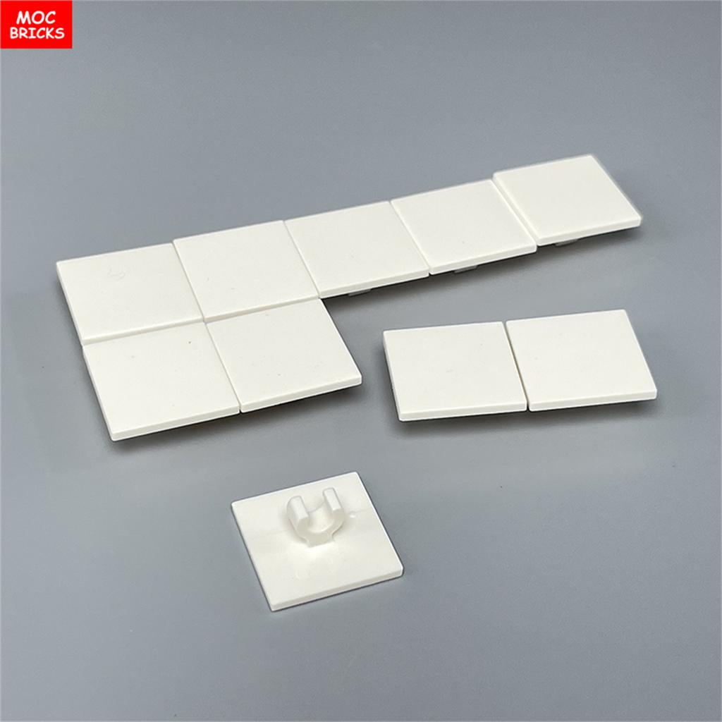 10pcs/lot MOC Bricks Road Sign Clip-on 2 x 2 Square Fit With 30258 15210 Building Blocks Parts Educational Dolls Children's Toys