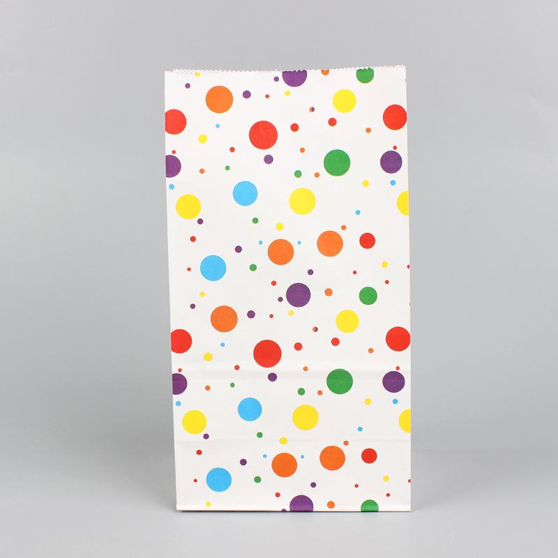 Colorful Striped and Polka Dot Party Candy Paper Bag