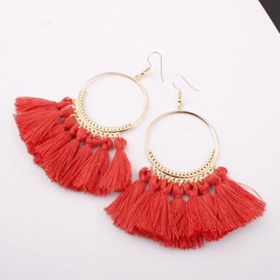 Fashion Tassel Earrings Women Ethnic Big Drop Fringe Dangle Bohemia Jewelry