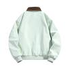 Men's Autumn Winter Turn Down Collar Jacket Solid Color Casual Sports Jacket Full Zipper Lightweight Outdoor Workwear Tops