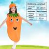 Pumpkin Fruit Vegetable Kids Costume Soft Cloak for Halloween School Performance Role Play Stage Party Christmas Decor